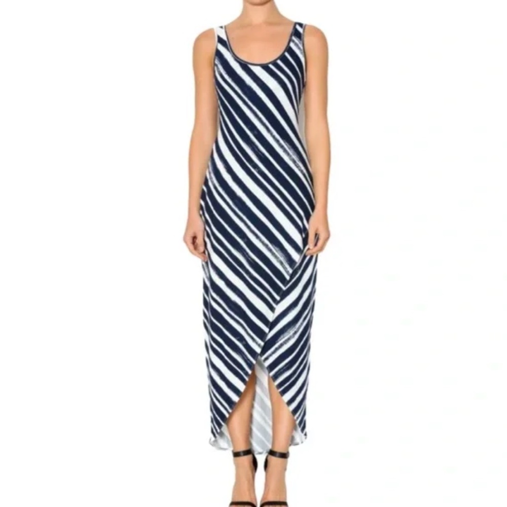Tommy Bahama Women's Brushed Beaker Long Dress navy and white size XS EUC